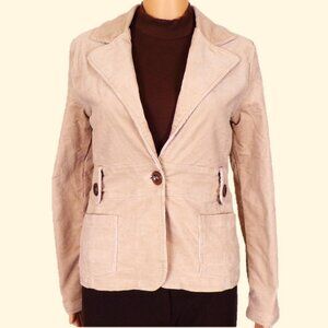 VANITY size M khaki corduroy jacket cotton/spandex machine wash